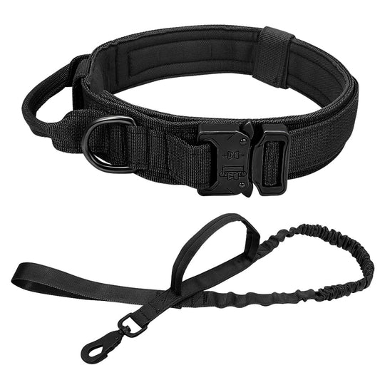 Tactical Dog Collar & Bungee Leash Set | Pawme Pet Store