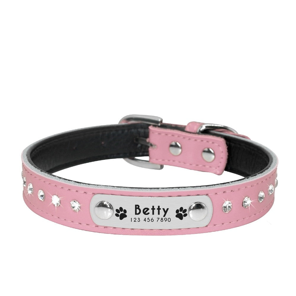 Crystal Leather Cat Collar | Pawme Pet Store
